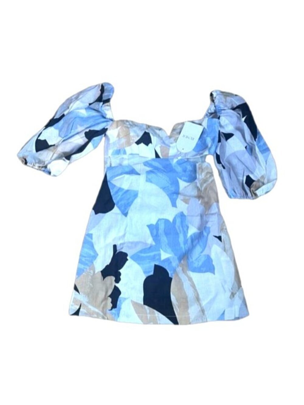 NWT Rumer the Label XS Leila Mini Dress Cut Out 100% Linen MSRP $269